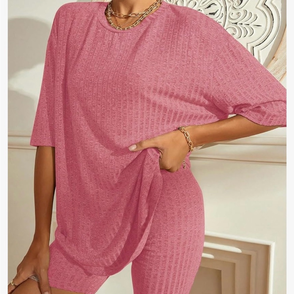 Women’s Ribbed Two-Piece Set - Picture 2 of 2